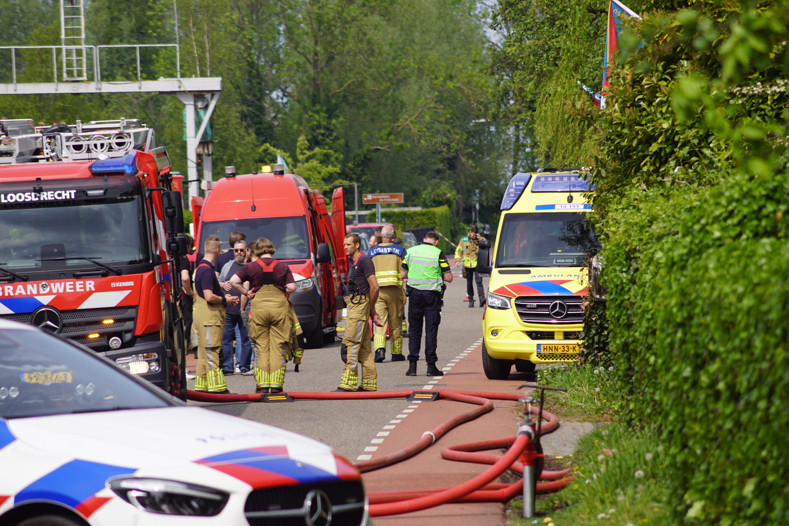 Brand in jachthaven Loosdrecht